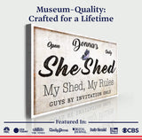 Personalized She Shed Sign XIX - Tailored Canvases - Flyclothing LLC