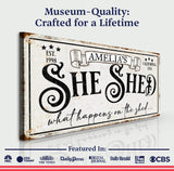 Personalized She Shed Sign IV - Tailored Canvases - Flyclothing LLC