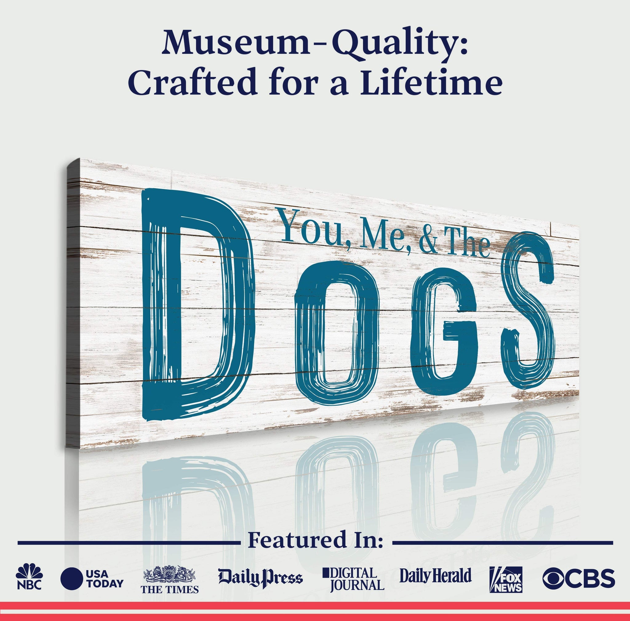 You, Me And The Dogs Sign V - Tailored Canvases - Flyclothing LLC