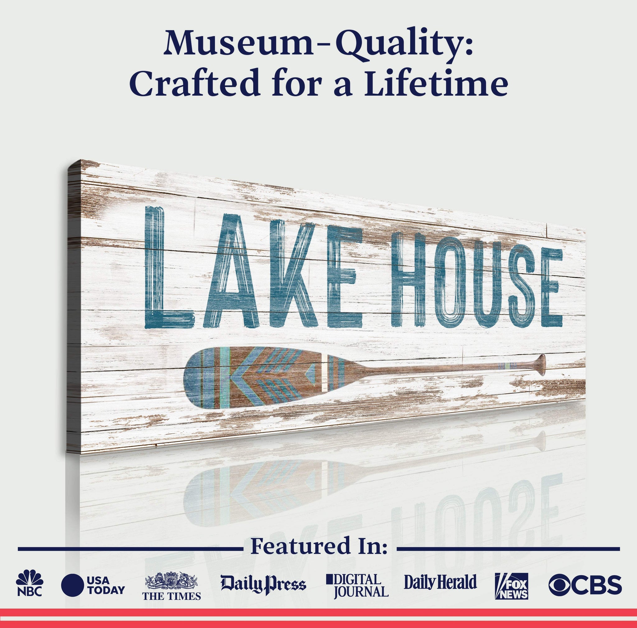 Lake House Coastal Sign II - Tailored Canvases - Flyclothing LLC