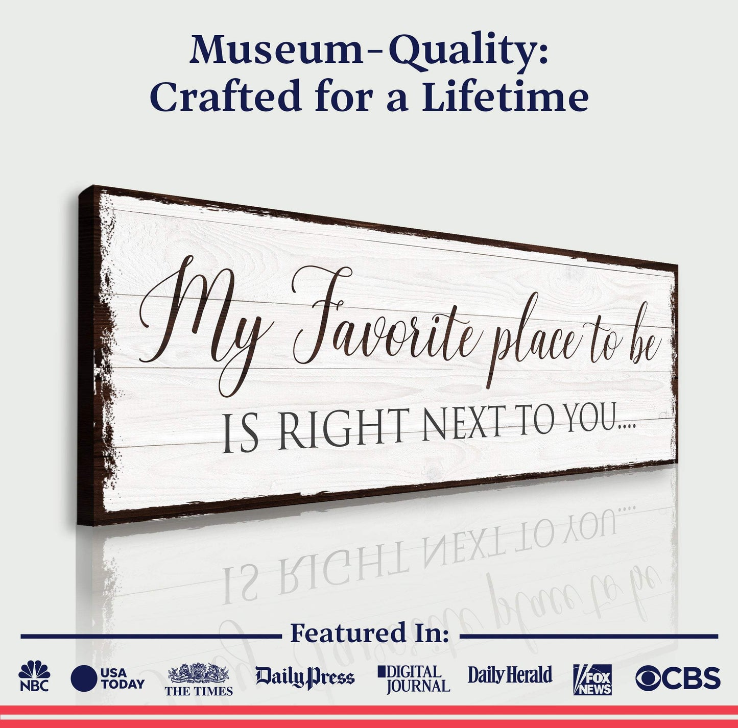 My Favorite Place In The World Is Next To You Sign III - Tailored Canvases - Flyclothing LLC