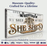 Personalized She Shed Sign X - Tailored Canvases - Flyclothing LLC