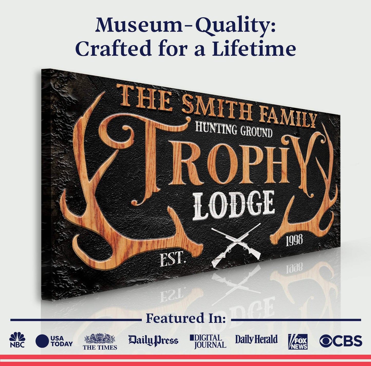 Family Hunting Trophy Lodge Sign - Tailored Canvases - Flyclothing LLC