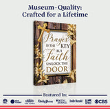 Prayer Is The Key But Faith Unlocks The Door Faith Sign II - Tailored Canvases - Flyclothing LLC