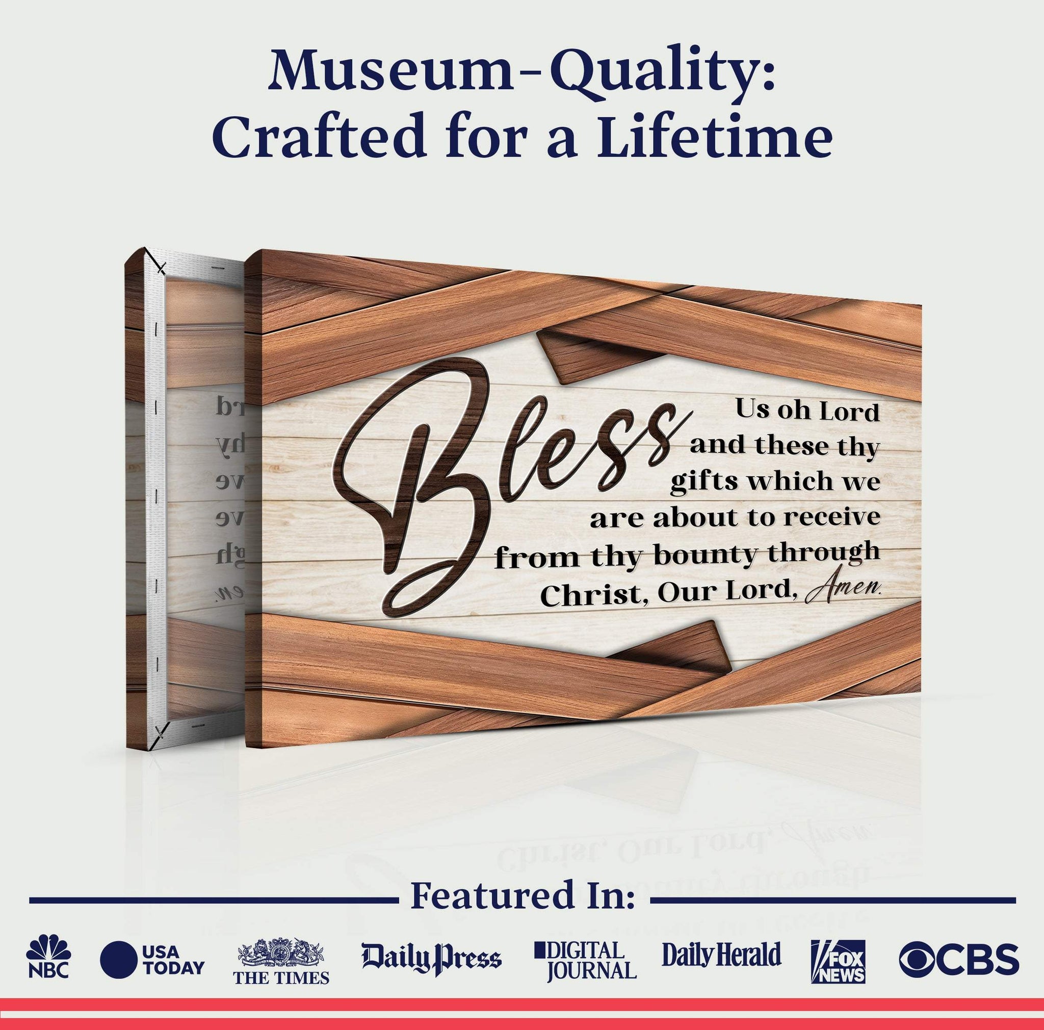 Bless Us Oh Lord Faith Sign - Tailored Canvases - Flyclothing LLC