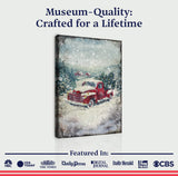 Vintage Truck With Christmas Tree Wall Art II - Tailored Canvases - Flyclothing LLC