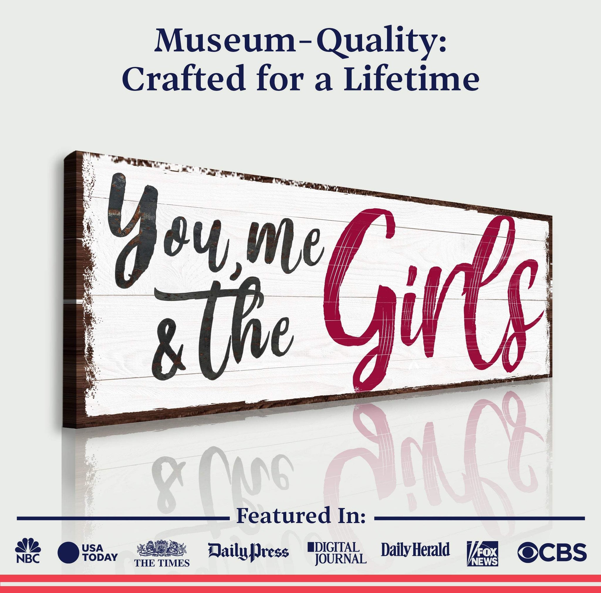 You, Me And The Girls Sign III - Tailored Canvases - Flyclothing LLC