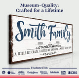 A Little Bit Of Crazy, Loud, And A Whole Lot Of Love Family Sign VI - Tailored Canvases - Flyclothing LLC