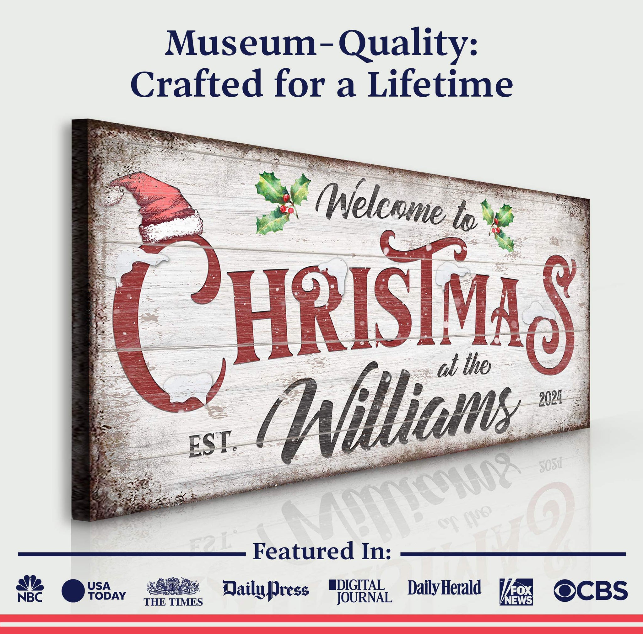 Family Welcome To Christmas Sign V - Tailored Canvases - Flyclothing LLC