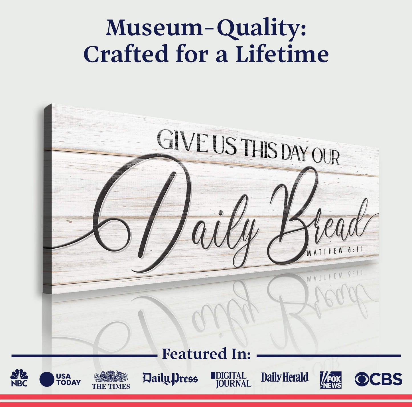 Give Us This Day Our Daily Bread Faith Sign III - Tailored Canvases - Flyclothing LLC
