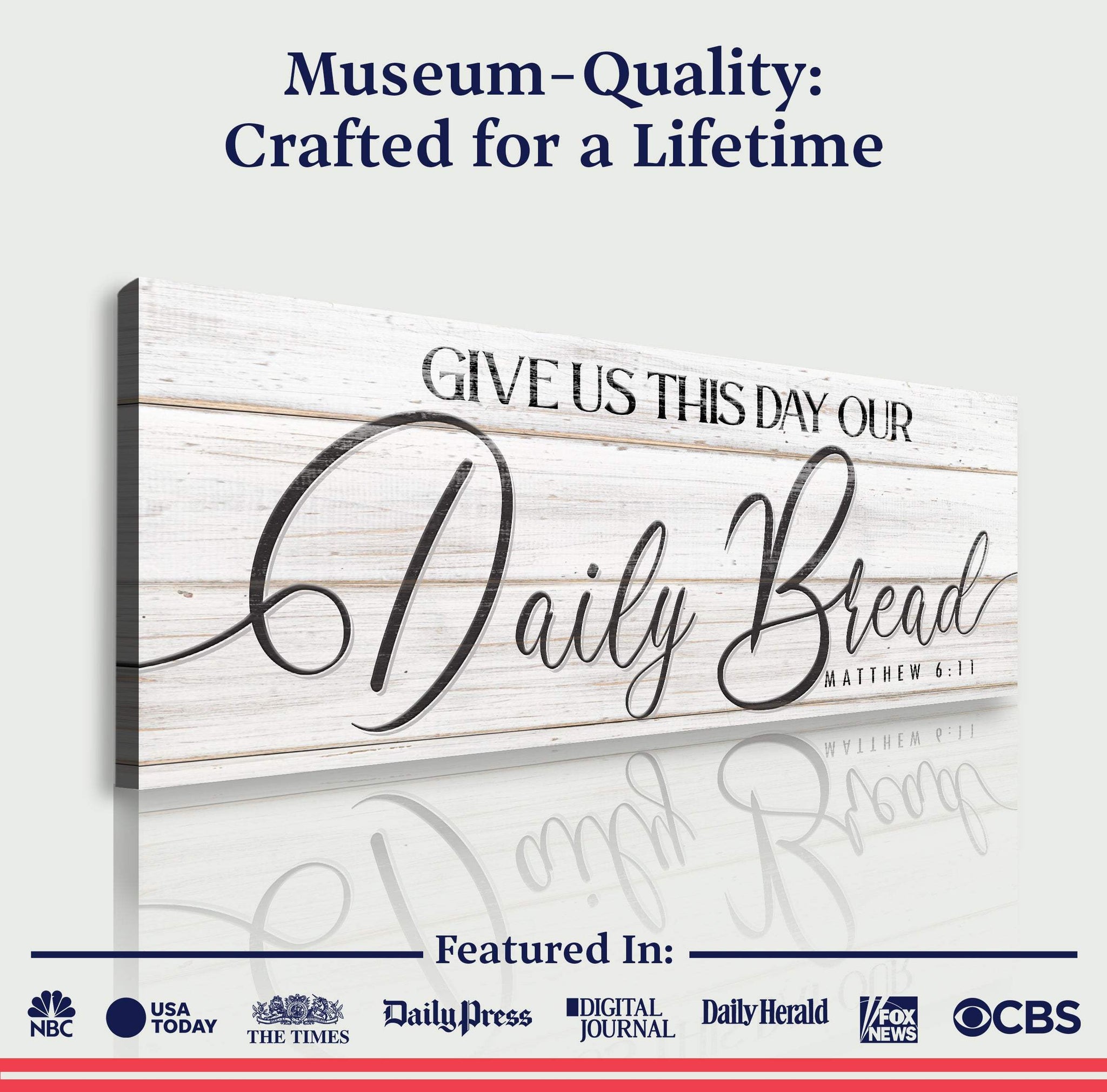 Give Us This Day Our Daily Bread Faith Sign III - Tailored Canvases - Flyclothing LLC