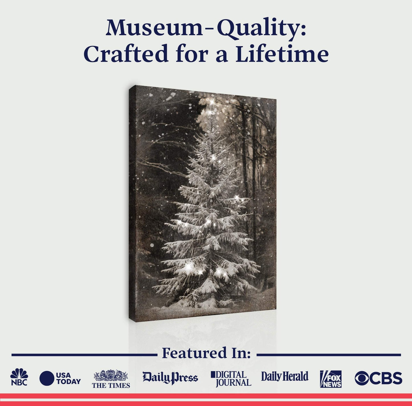 Vintage Christmas Tree Wall Art - Tailored Canvases - Flyclothing LLC