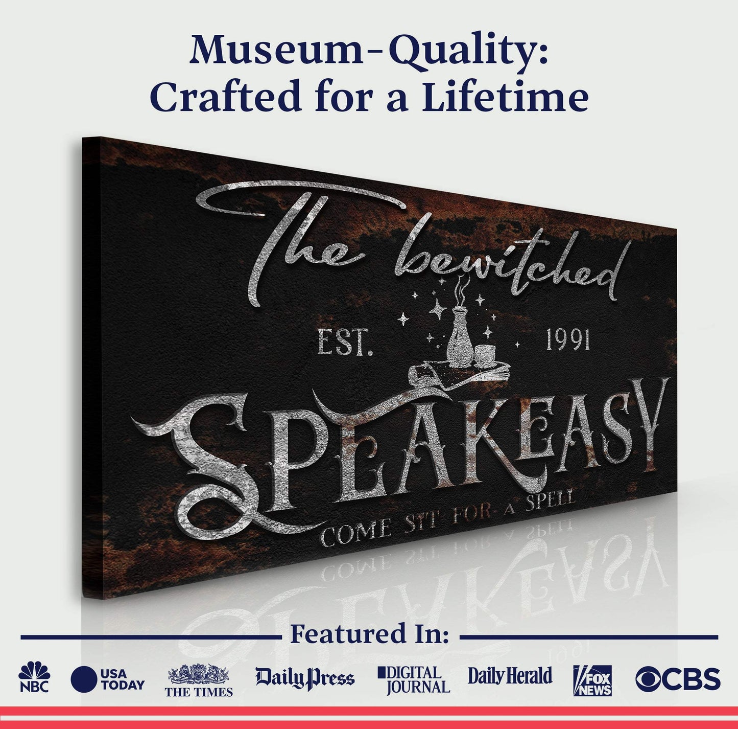 The Bewitched Speakeasy Halloween Sign III - Tailored Canvases - Flyclothing LLC