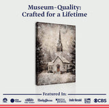 Vintage Church Christmas Wall Art IV - Tailored Canvases - Flyclothing LLC