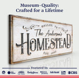 Homestead Sign VII - Tailored Canvases - Flyclothing LLC