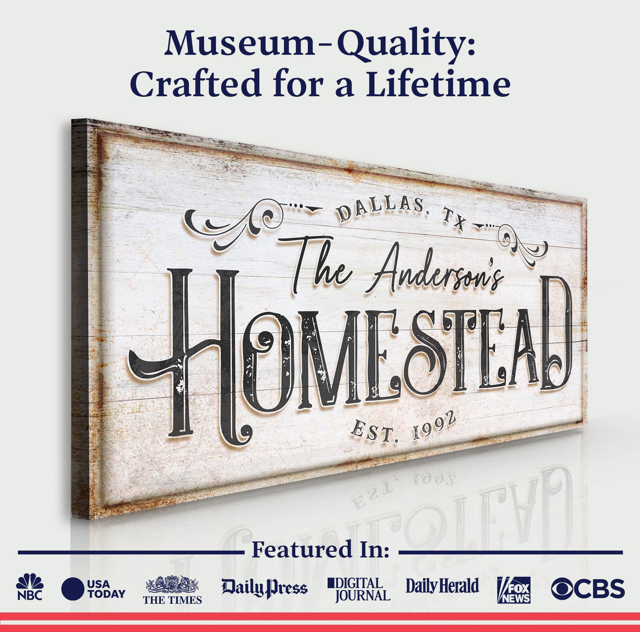 Homestead Sign VII - Tailored Canvases - Flyclothing LLC