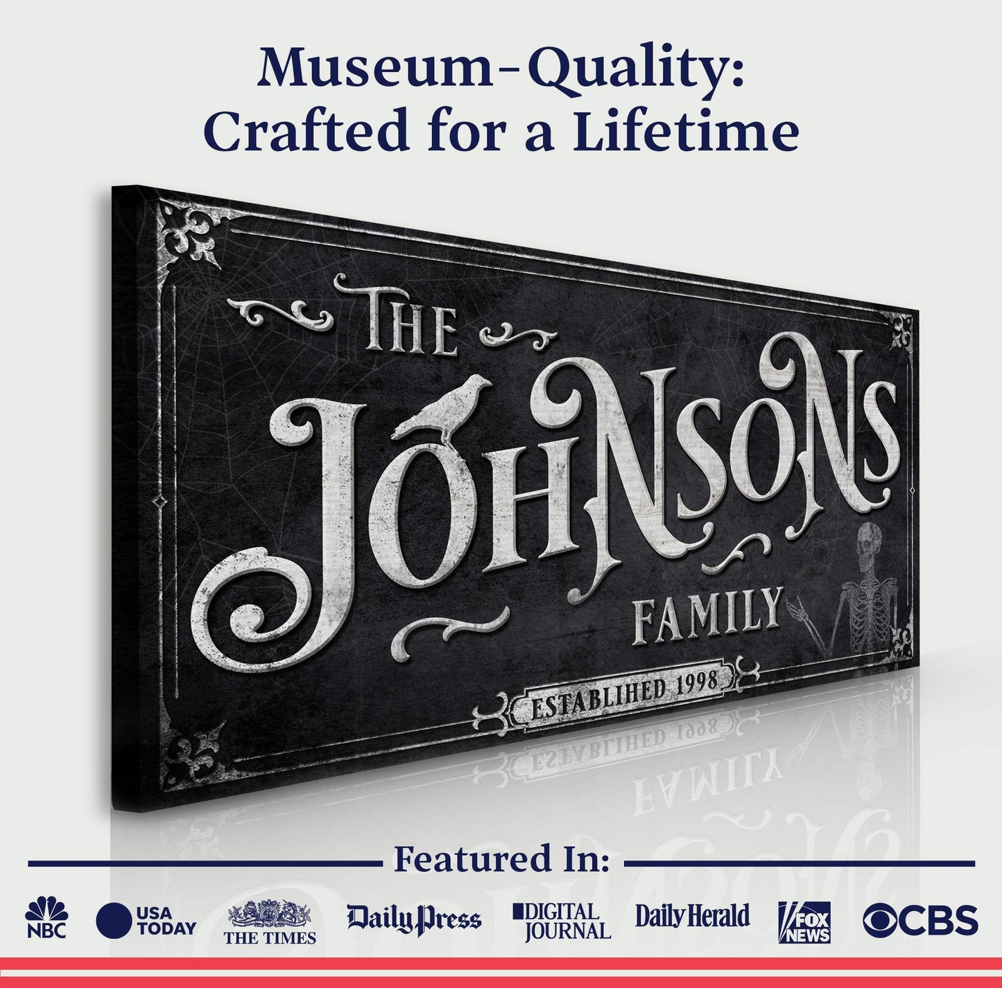 Personalized Gothic Sign III - Tailored Canvases - Flyclothing LLC