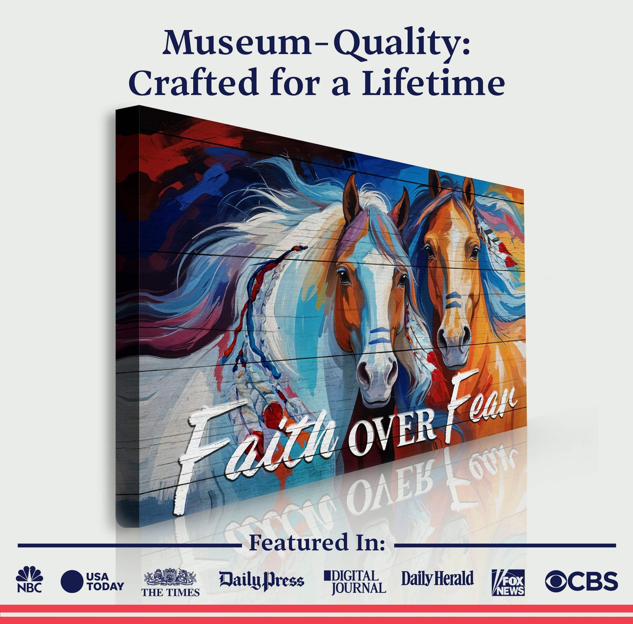 Faith Over Fear Faith Sign IV - Tailored Canvases - Flyclothing LLC