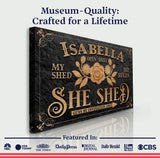 Personalized She Shed Sign V - Tailored Canvases - Flyclothing LLC