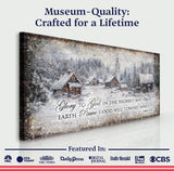 Vintage Christmas Village Luke 2:14 Scripture Sign - Tailored Canvases - Flyclothing LLC