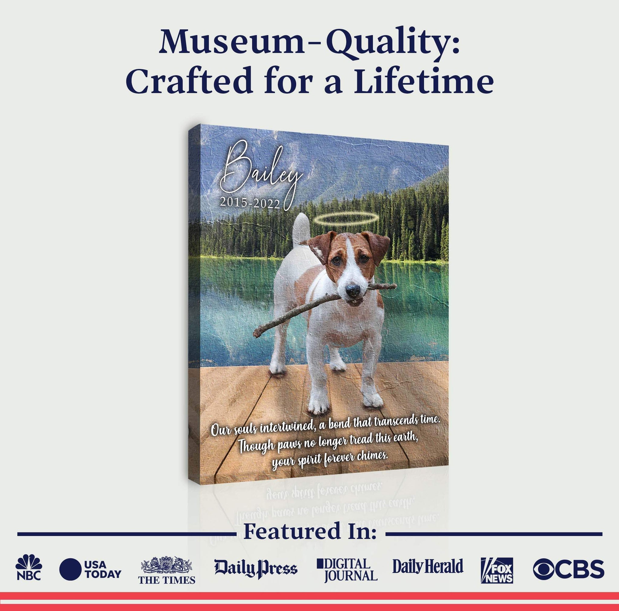 Pet Memorial Sign A Bond That Transcends Time - Tailored Canvases - Flyclothing LLC