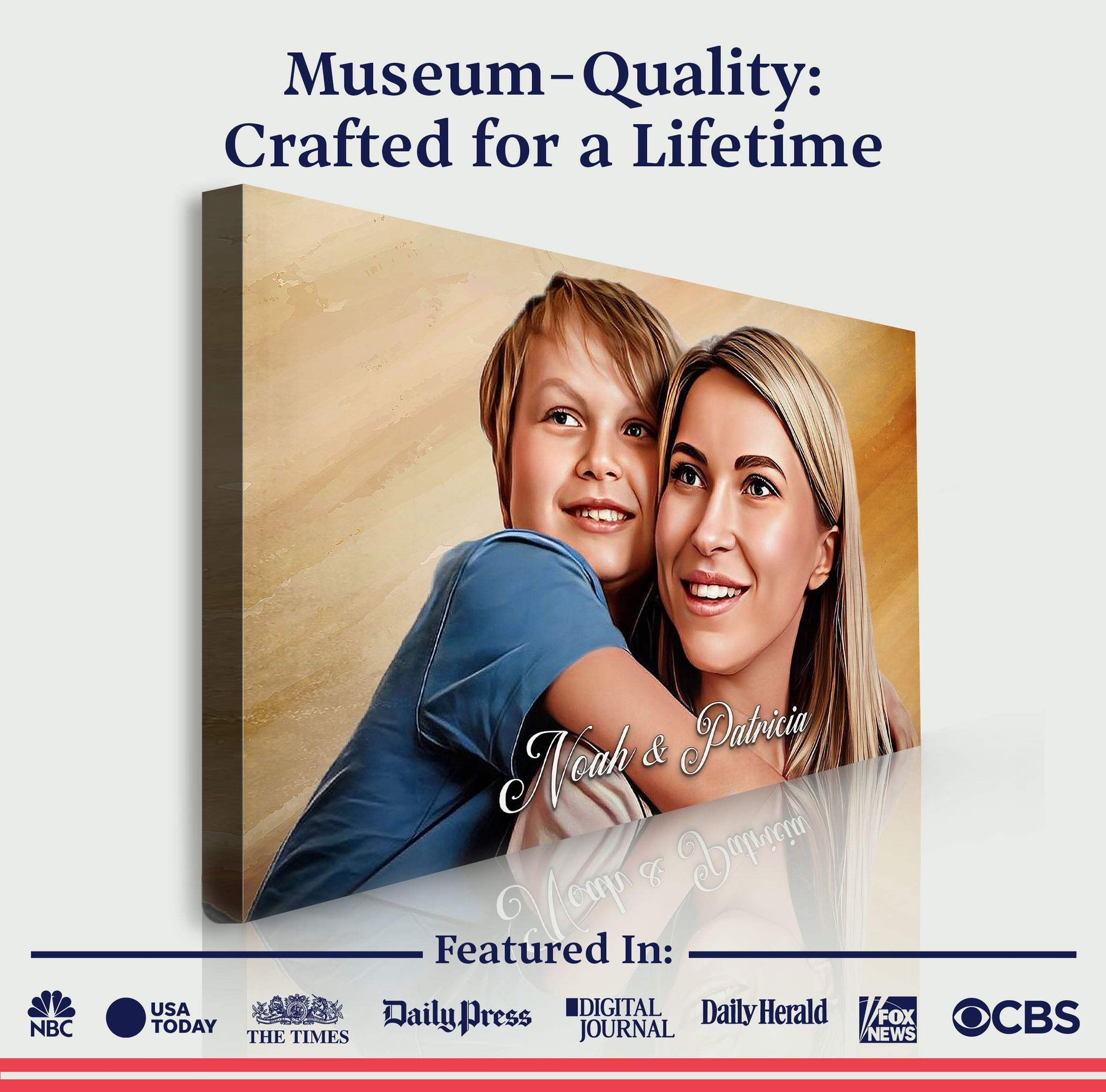Mother's Day Cartoon Portrait Sign - Tailored Canvases - Flyclothing LLC