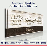 Bless The Food Before Us And The Love Between Us Sign V - Tailored Canvases - Flyclothing LLC