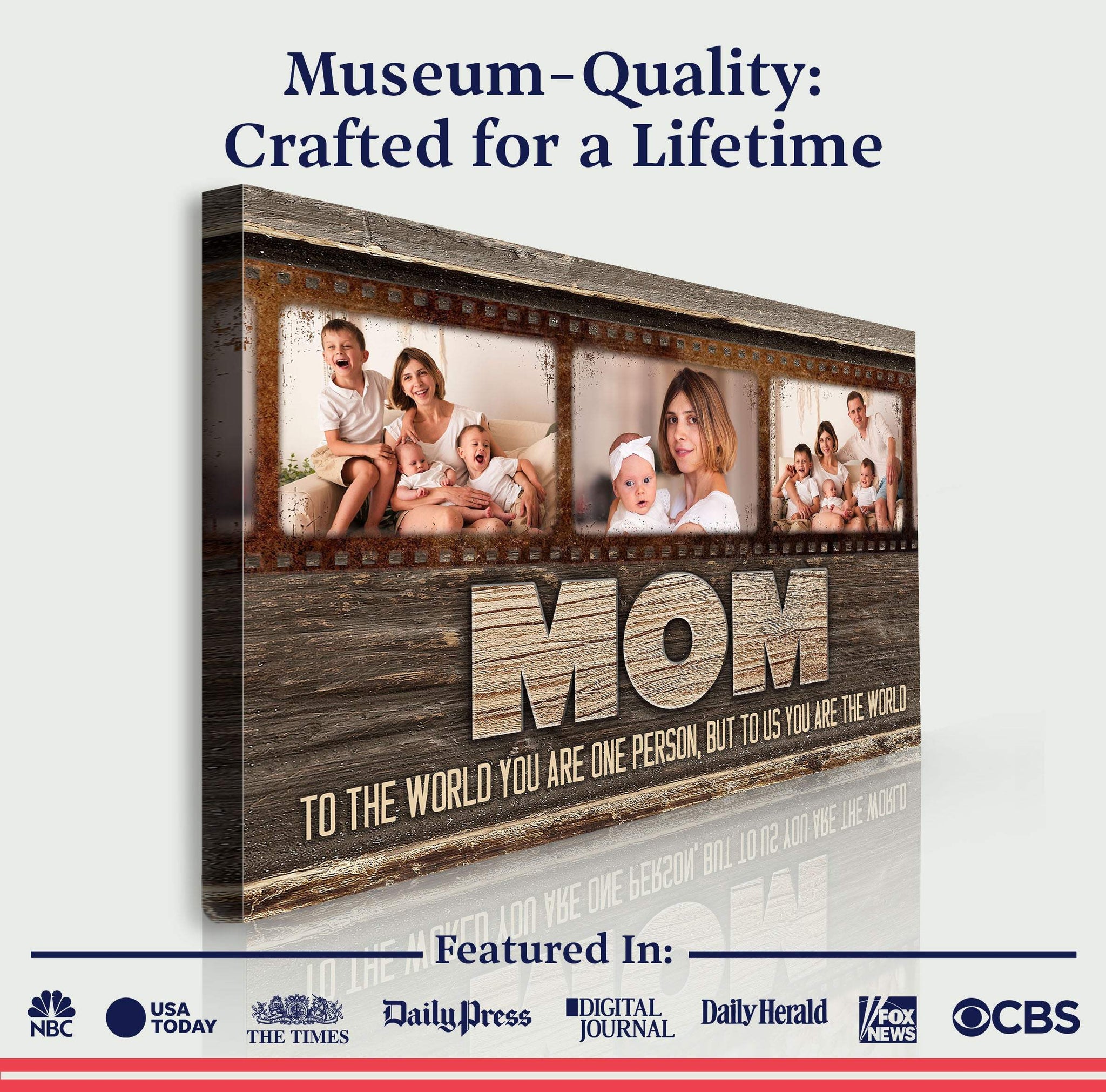Mother's Day Sign To Us You Are The World - Tailored Canvases - Flyclothing LLC