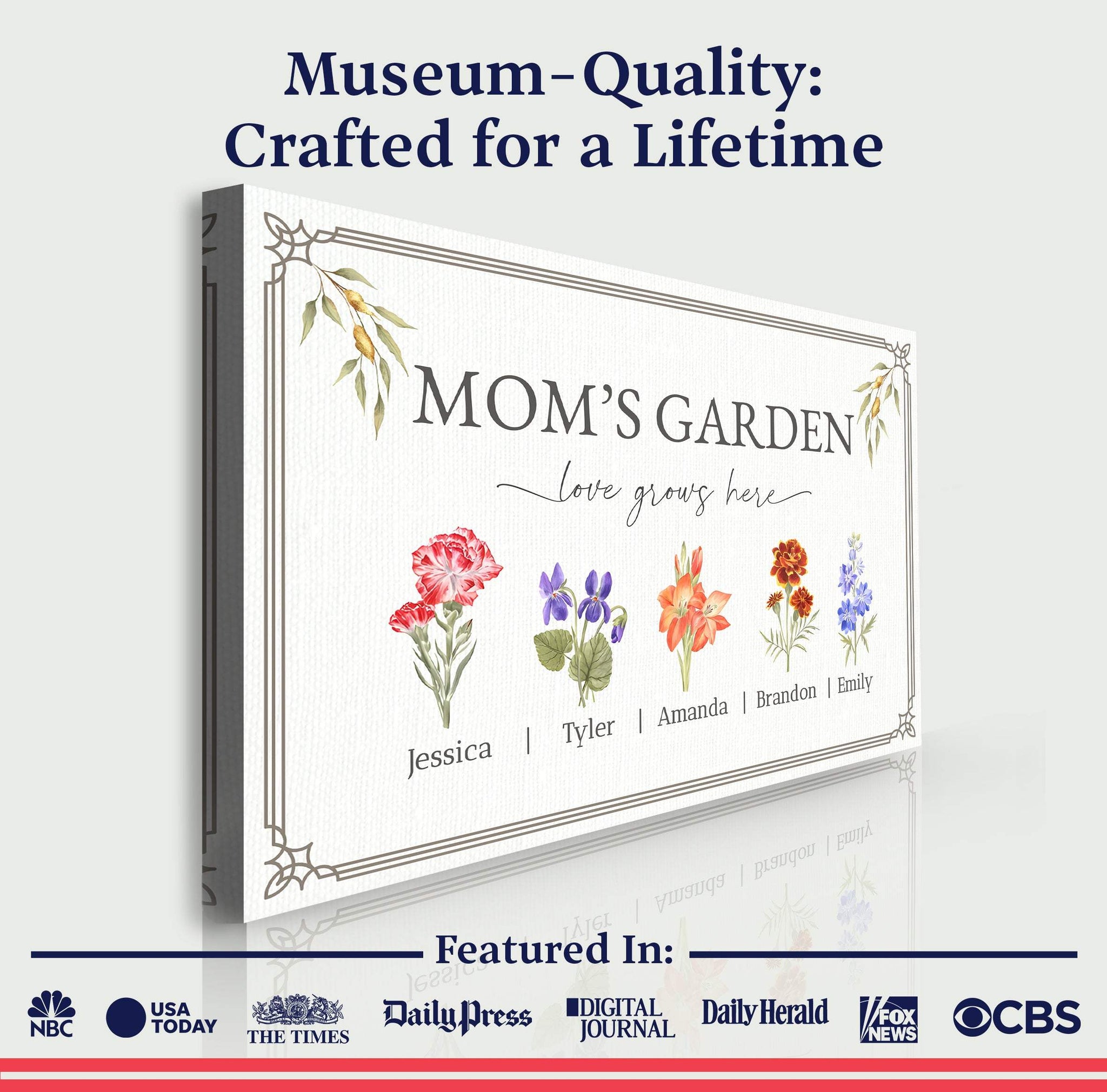 Mother's Day Sign Love Grows Here Mom's Garden - Tailored Canvases - Flyclothing LLC