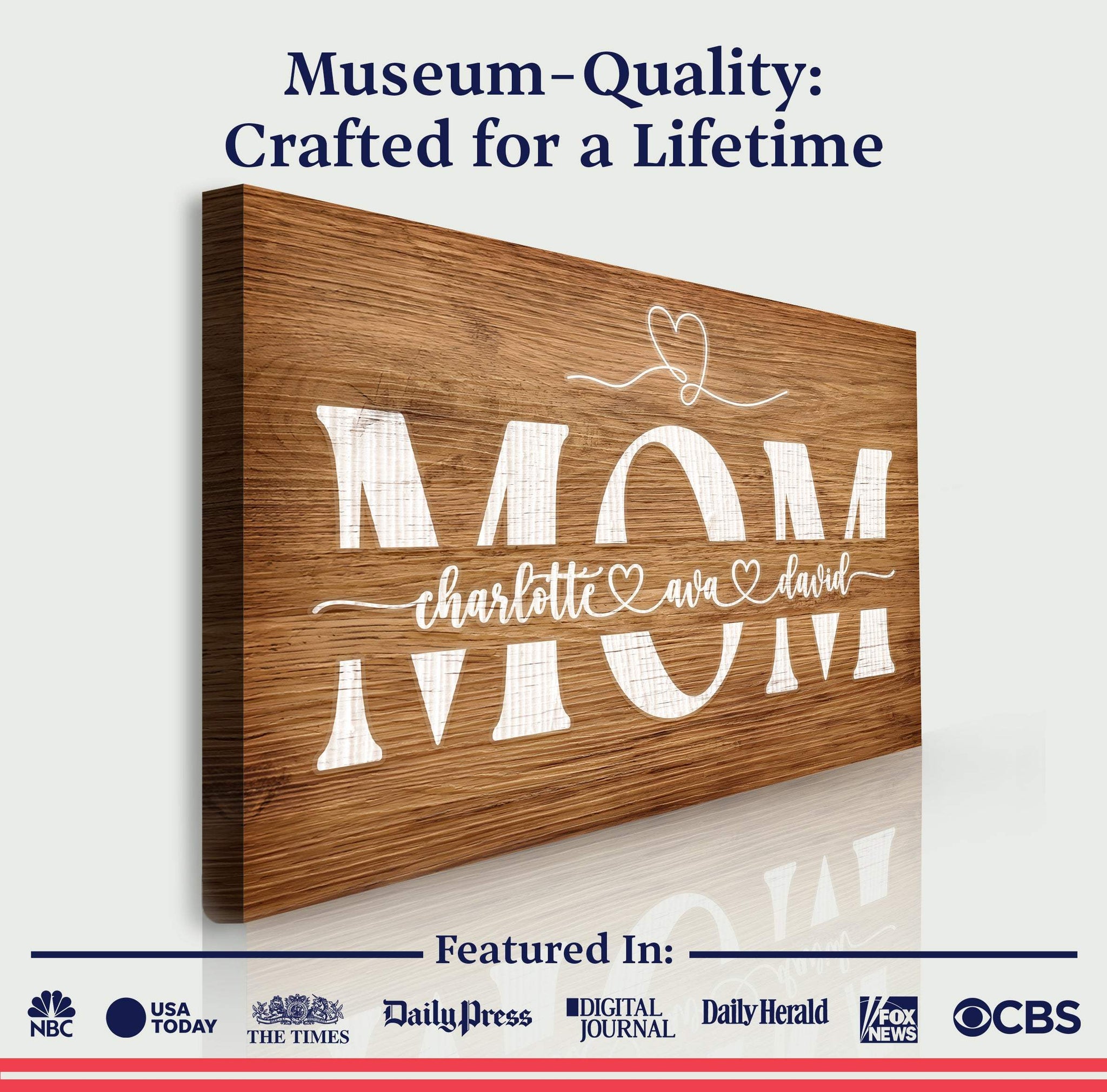 Mother's Day Wood Sign - Tailored Canvases - Flyclothing LLC