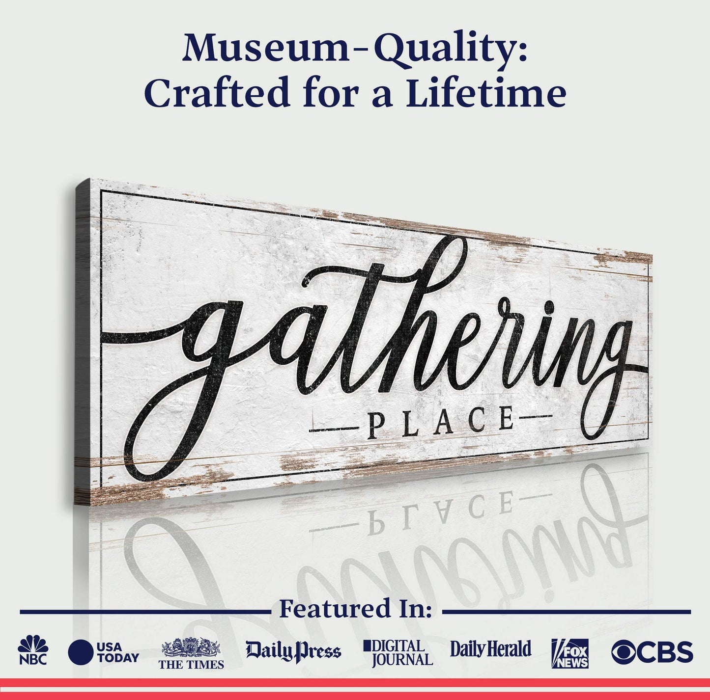 Gathering Place Kitchen Sign Decor | Dining Room Canvas Wall Art | Thanksgiving Sign Wall Art | Kitchen Wall Decor | Living Room Wall Decor - Tailored Canvases - Flyclothing LLC