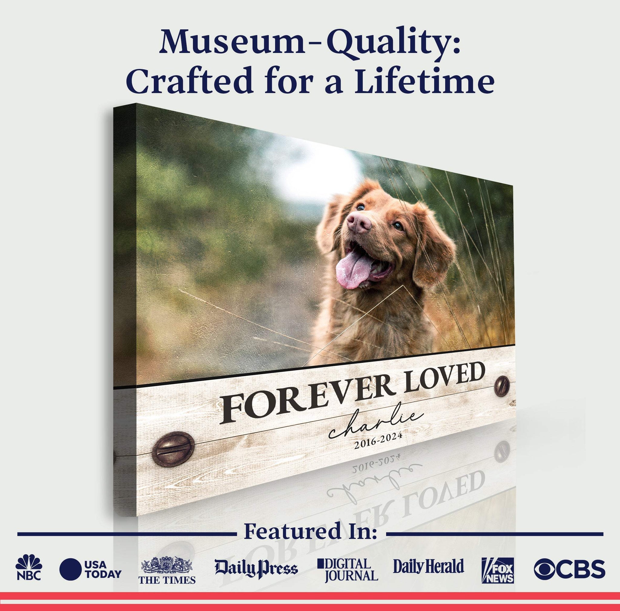 Custom Pet Memorial Sign Forever Loved - Tailored Canvases - Flyclothing LLC