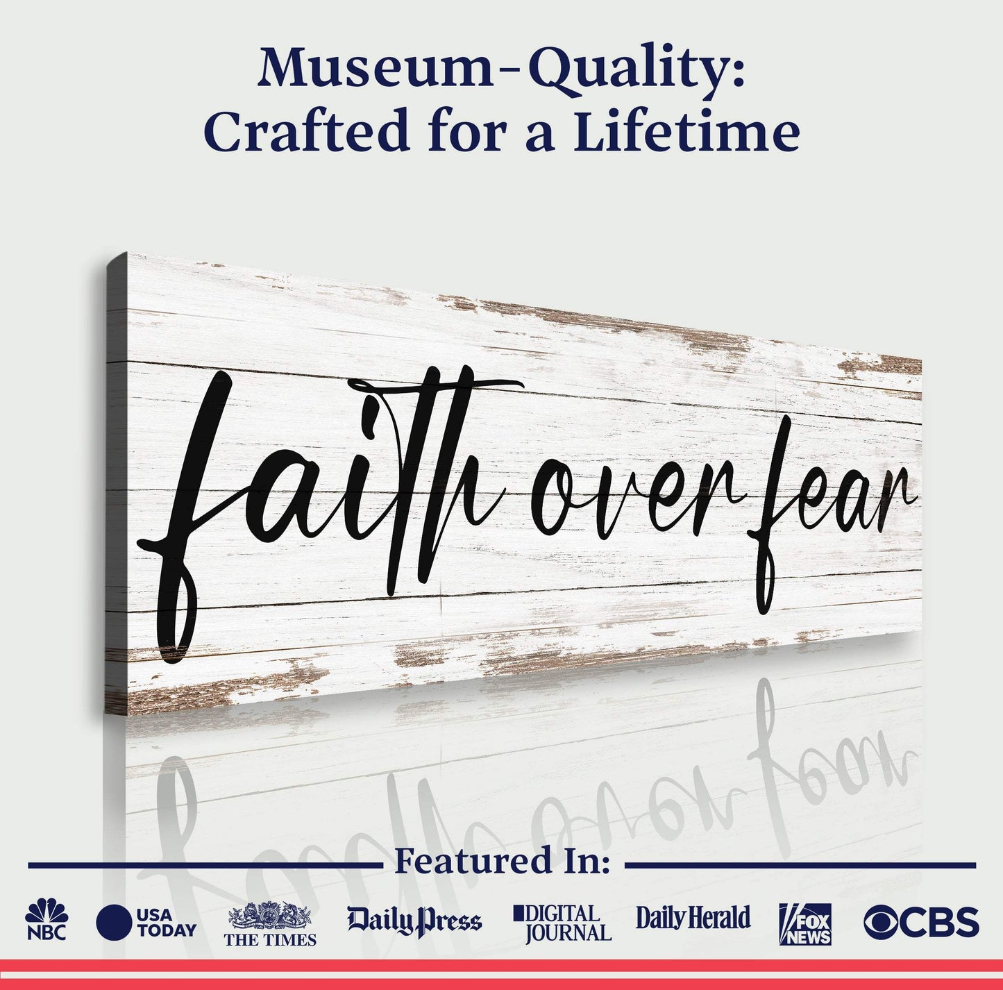 Faith Over Fear Faith Sign III - Tailored Canvases - Flyclothing LLC