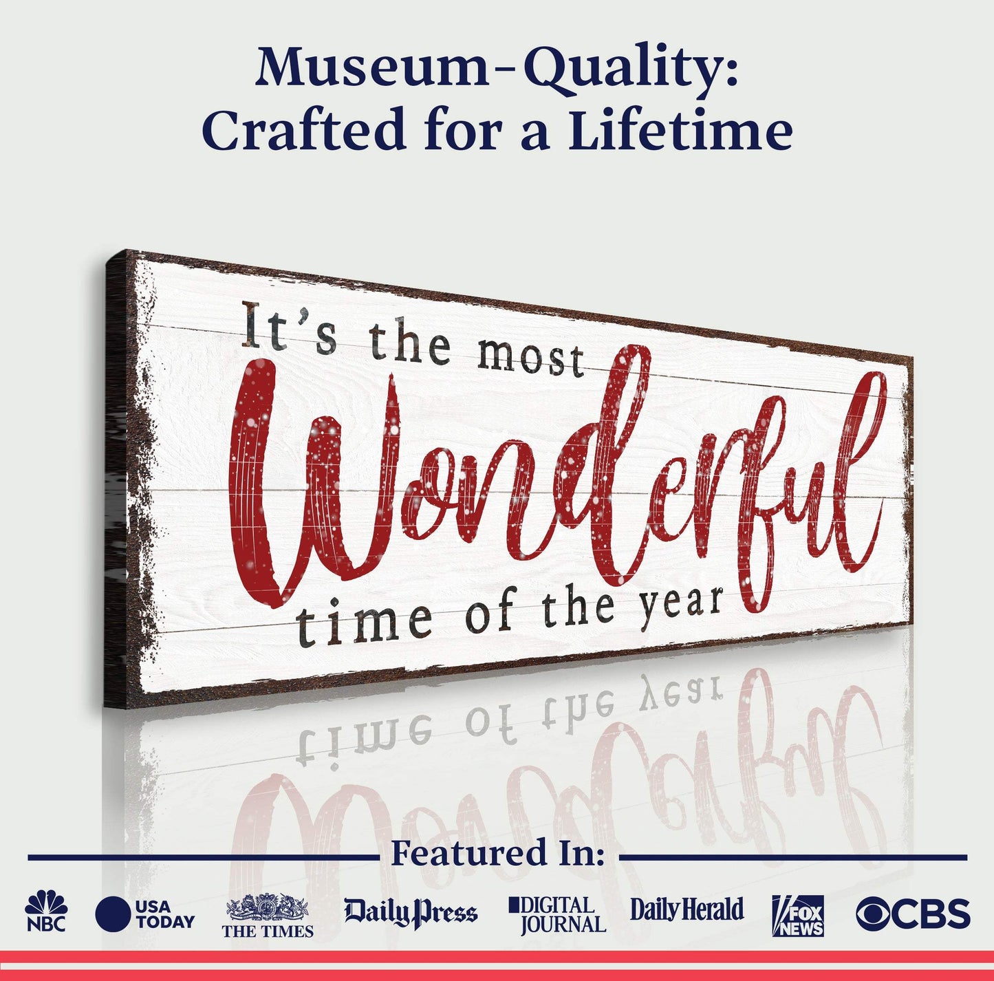 It's The Most Wonderful Time Of The Year Christmas Sign VI - Tailored Canvases - Flyclothing LLC