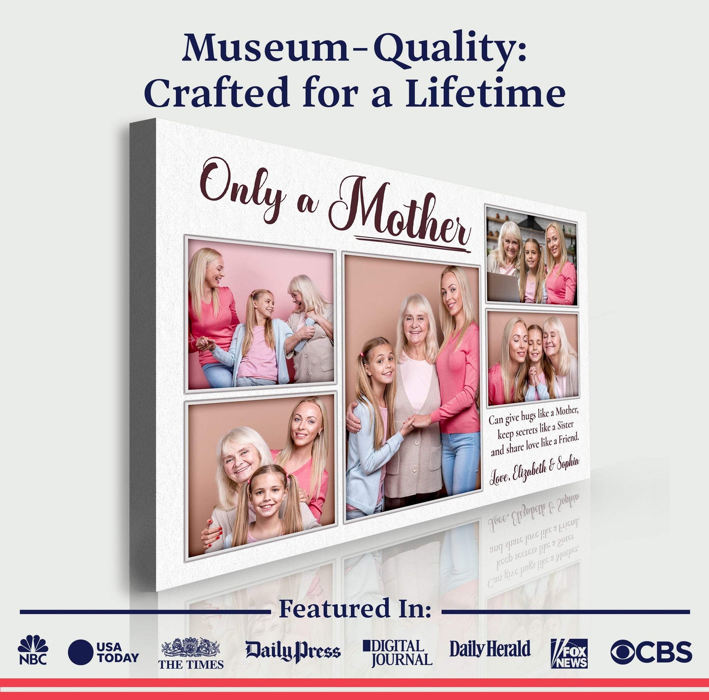 Mother's Day Sign Only A Mother - Tailored Canvases - Flyclothing LLC