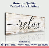 Relax You're on Lake Time Sign II - Tailored Canvases - Flyclothing LLC