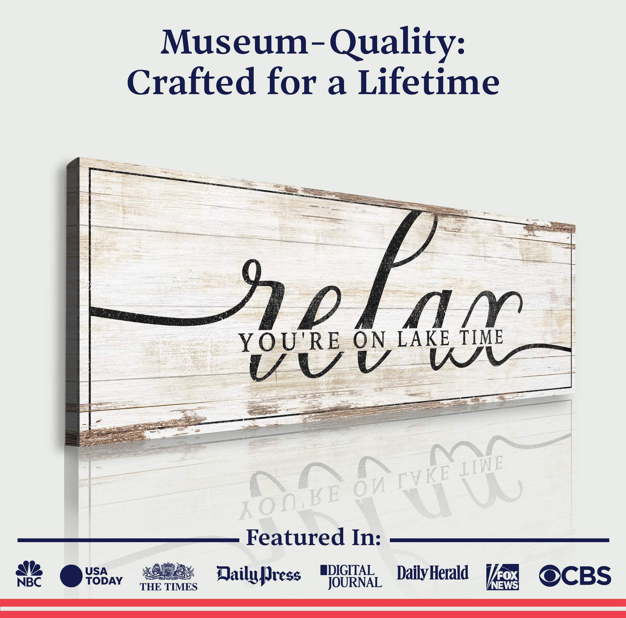 Relax You're on Lake Time Sign II - Tailored Canvases - Flyclothing LLC