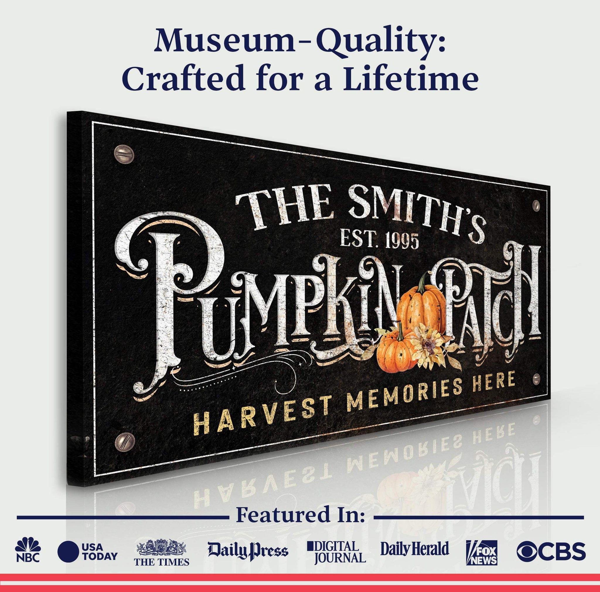 Harvest Memories Here Pumpkin Patch Sign - Tailored Canvases - Flyclothing LLC