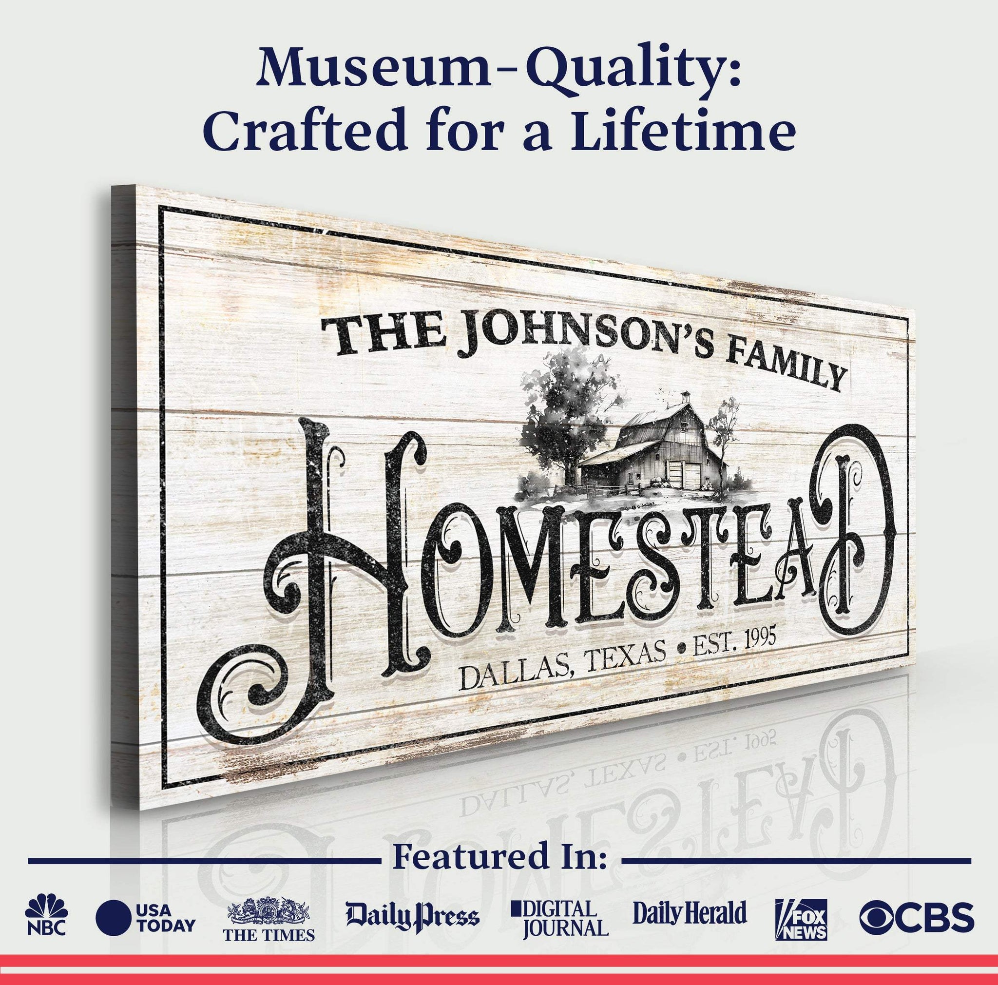Vintage Farmhouse Homestead Sign - Tailored Canvases - Flyclothing LLC