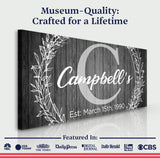 Family Name Sign - Monogram Sign - Tailored Canvases - Flyclothing LLC