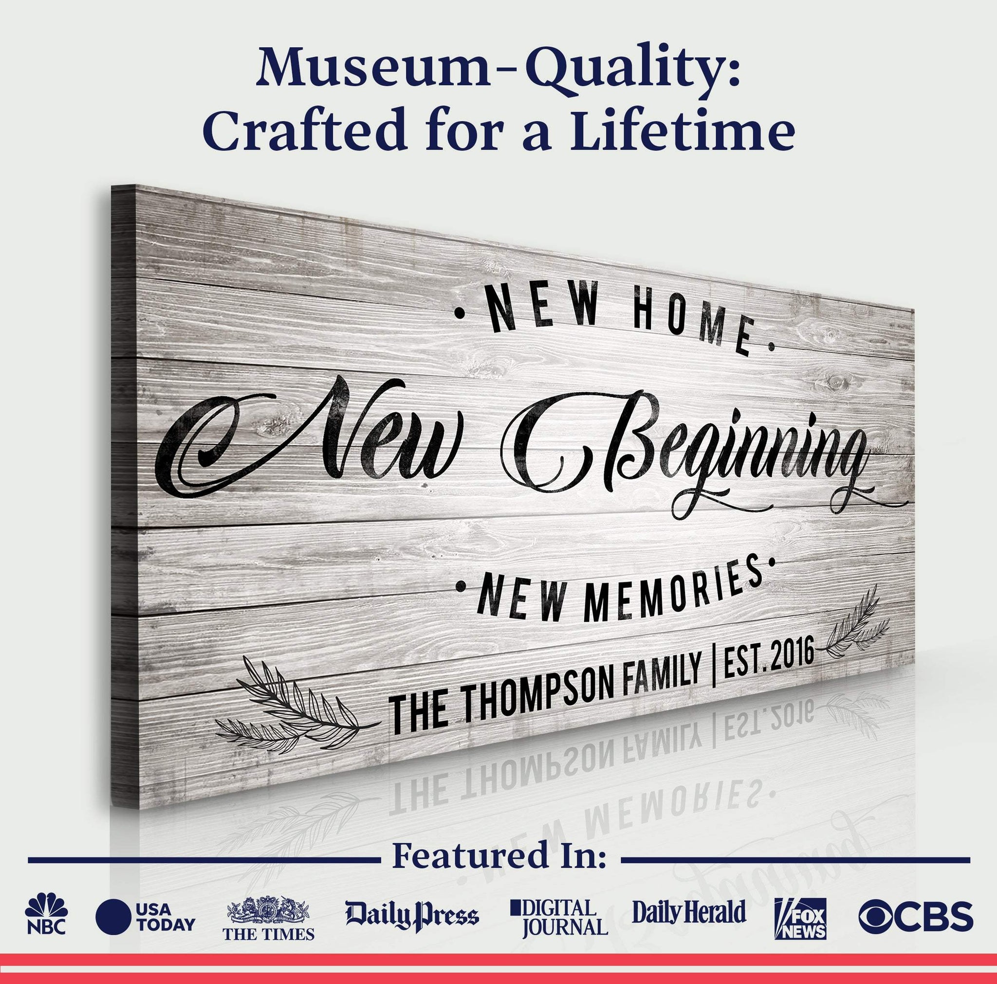 New Home Sign - Tailored Canvases - Flyclothing LLC