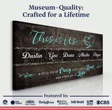 This is Us Family Sign - Tailored Canvases - Flyclothing LLC