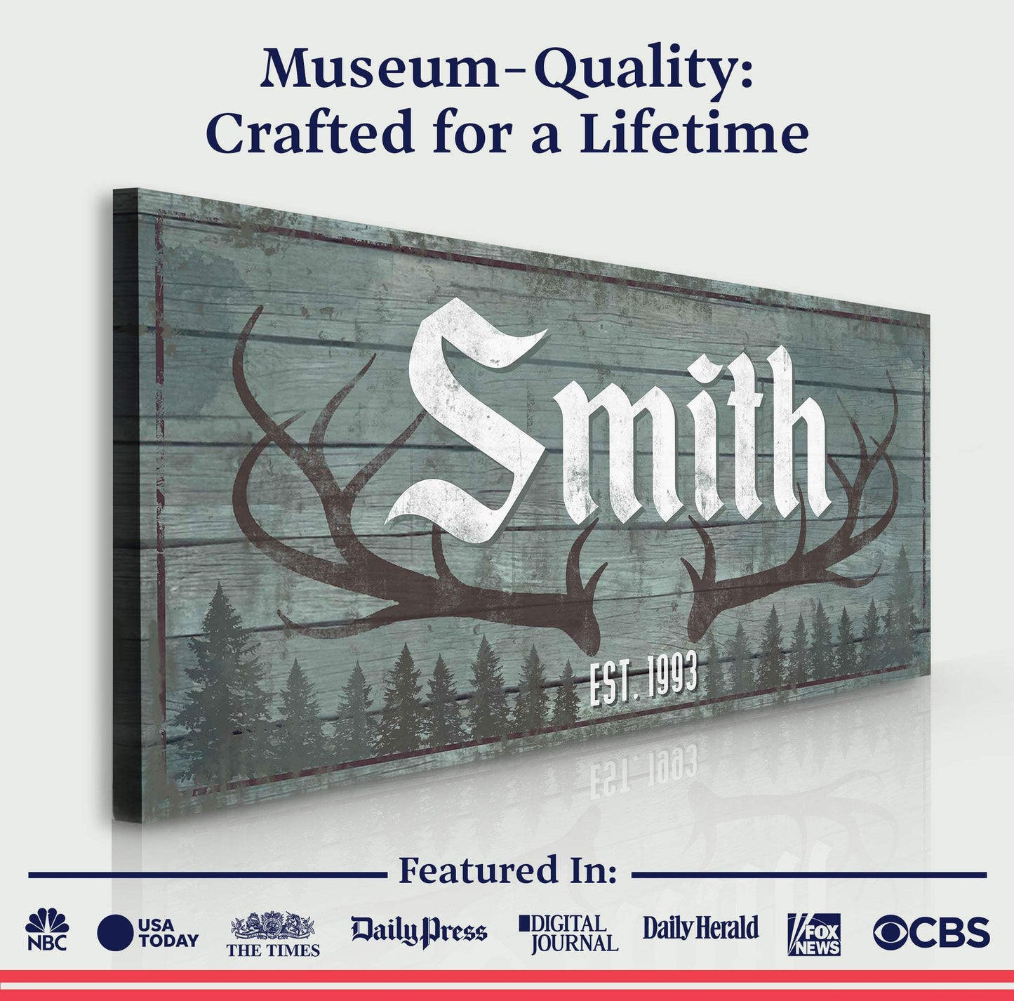 RUSTIC FAMILY ANTLER -LP1 - Tailored Canvases - Flyclothing LLC