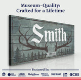 RUSTIC FAMILY ANTLER -LP1 - Tailored Canvases - Flyclothing LLC