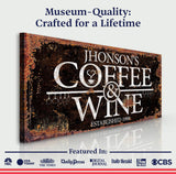 Coffee and Wine Sign III - Tailored Canvases - Flyclothing LLC