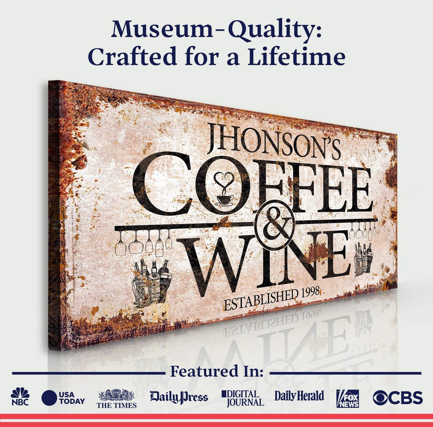 Coffee and Wine Sign II - Tailored Canvases - Flyclothing LLC