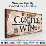 Coffee and Wine Sign II - Tailored Canvases - Flyclothing LLC