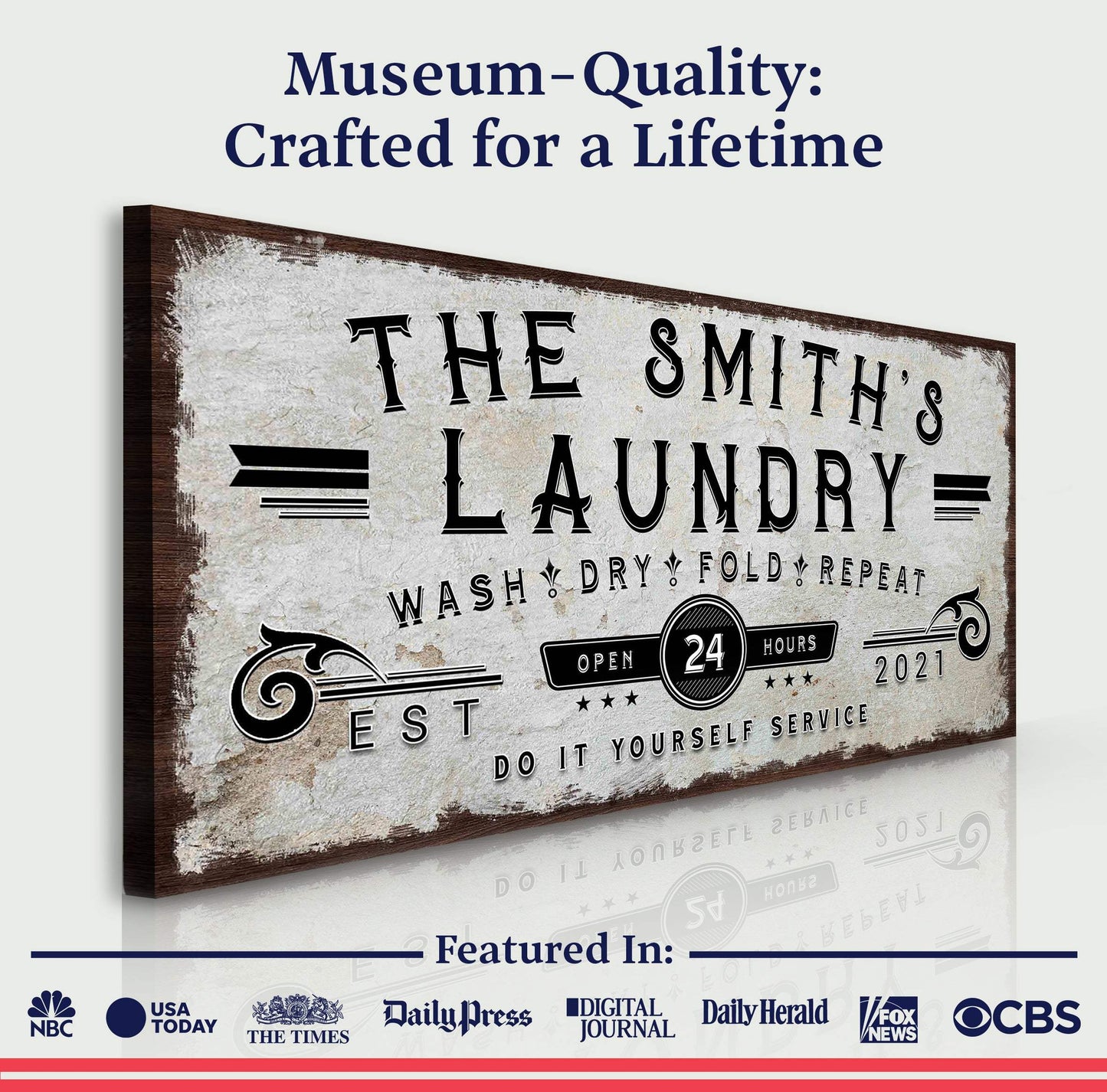 Personalized Laundry Room Sign - Tailored Canvases - Flyclothing LLC