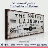 Personalized Laundry Room Sign - Tailored Canvases - Flyclothing LLC