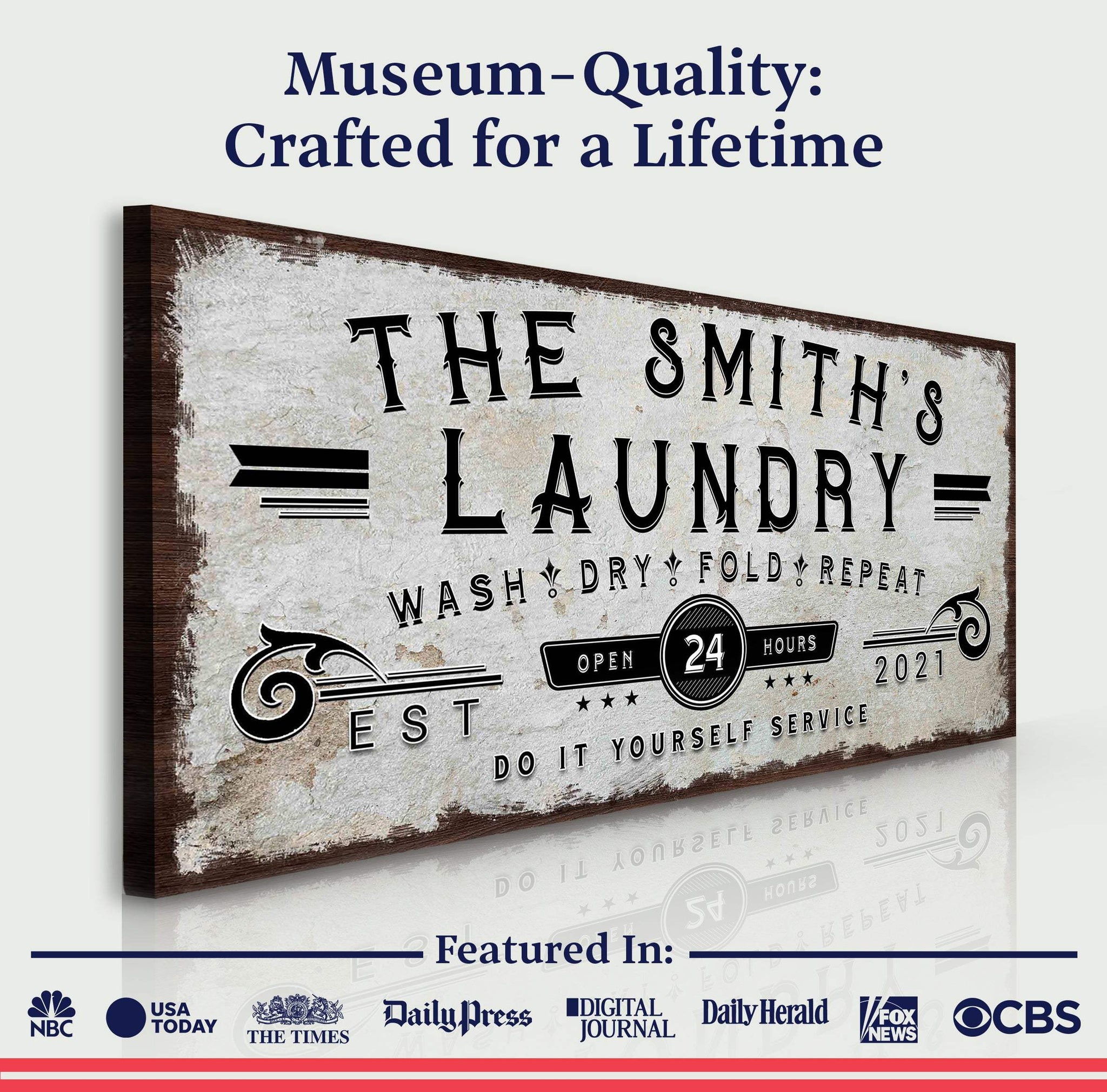 Personalized Laundry Room Sign - Tailored Canvases - Flyclothing LLC
